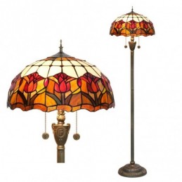Gulvlampe i Tiffany-Stil...