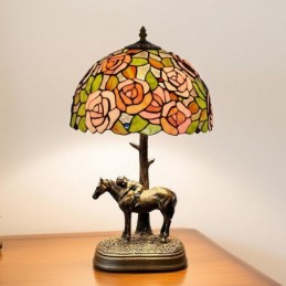 Bordlampe i Tiffany-Stil...