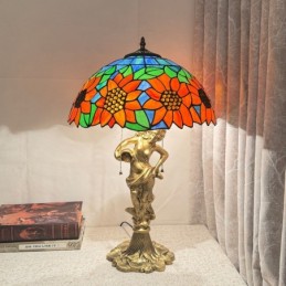 Bordlampe i Tiffany-Stil...