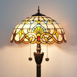 Gulvlampe i Tiffany-Stil...