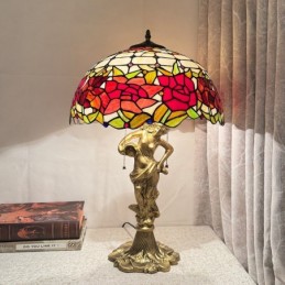 Bordlampe i Tiffany-Stil...