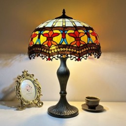 Bordlampe i Tiffany-Stil...