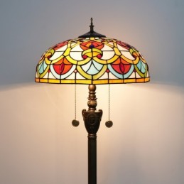 Gulvlampe i Tiffany-Stil...