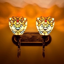 Vegglampe i Tiffany-Stil...