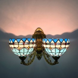 Vegglampe i Tiffany-Stil...