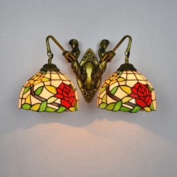 Vegglampe i Tiffany-Stil...