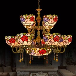 Lysekrone i Tiffany-Stil...