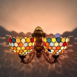 Vegglampe i Tiffany-Stil...