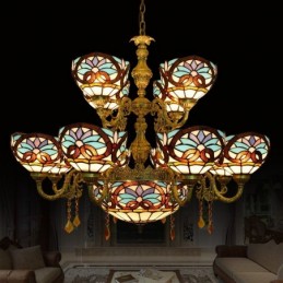 Pendellampe i Tiffany-Stil...