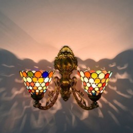 Vegglampe i Tiffany-Stil...