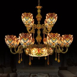 Pendellampe i Tiffany-Stil...