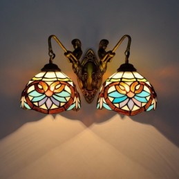 Vegglampe i Tiffany-Stil...