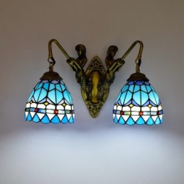 Vegglampe i Tiffany-Stil...