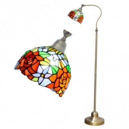 Gulvlampe i Tiffany-Stil...