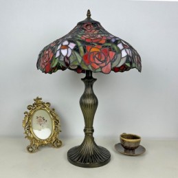 Bordlampe i Tiffany-Stil...