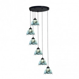 Pendellampe i Tiffany-Stil...