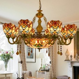 Pendellampe i Tiffany-Stil...