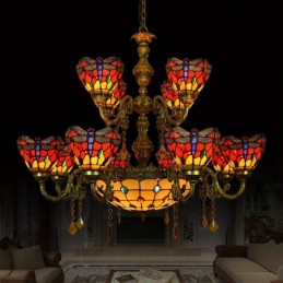 Lysekrone i Tiffany-Stil...