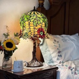 Bordlampe i Tiffany-Stil...
