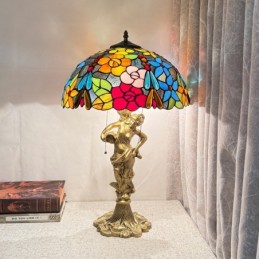 Bordlampe i Tiffany-Stil...