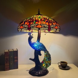 Bordlampe i Tiffany-Stil...