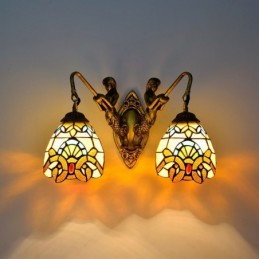 Vegglampe i Tiffany-Stil...