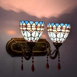 Vegglampe i Tiffany-Stil...