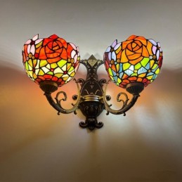 Vegglampe i Tiffany-Stil...