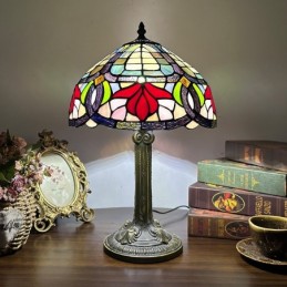 Bordlampe i Tiffany-Stil...