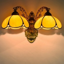 Vegglampe i Tiffany-Stil...