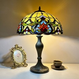 Bordlampe i Tiffany-Stil...
