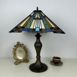 Bordlampe i Tiffany-Stil...