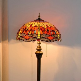 Gulvlampe i Tiffany-Stil...