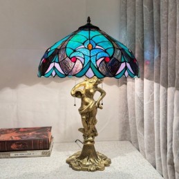 Bordlampe i Tiffany-Stil...